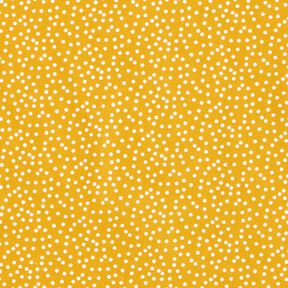 Bavlněná látka Kreton Nepravidelné puntíky – kari žlutá, 