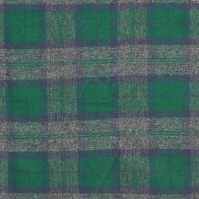 Flanelová tkanina klasická kostka – jedlově zelená/namornicka modr, 